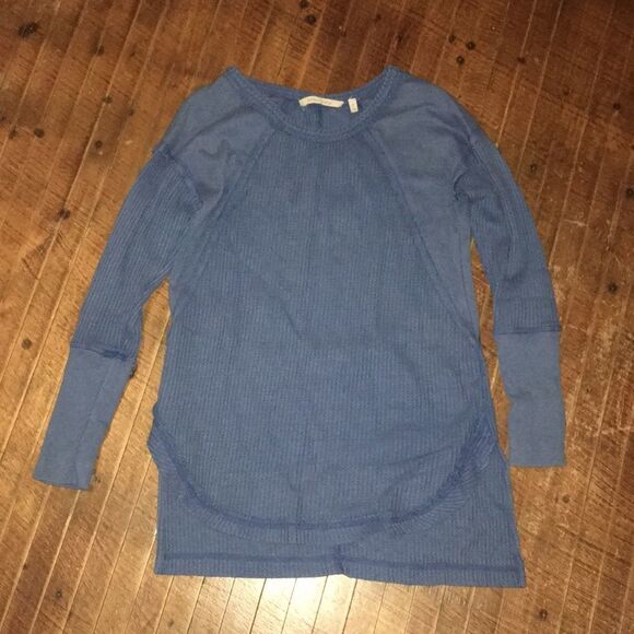 Soft Surroundings Kaydence waffle raw edge shirt - Picture 2 of 4